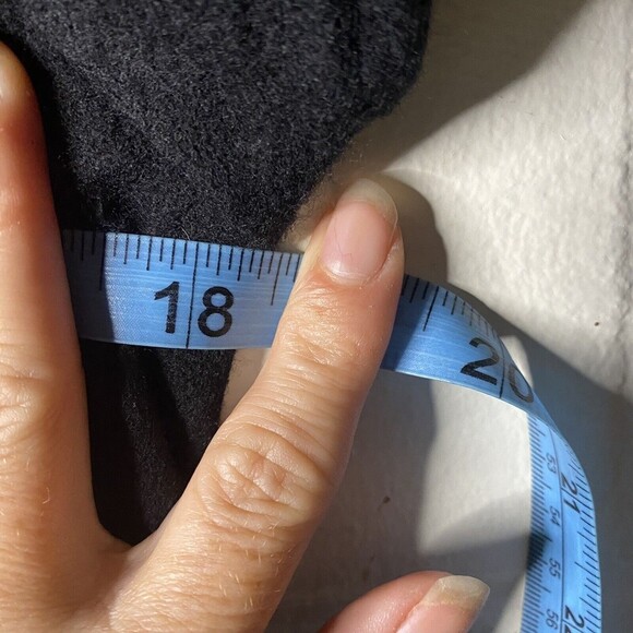 Graham & Spencer Wool Silk dress Black SZ Small Short Puff Sleeve Knee Length - Picture 9 of 12